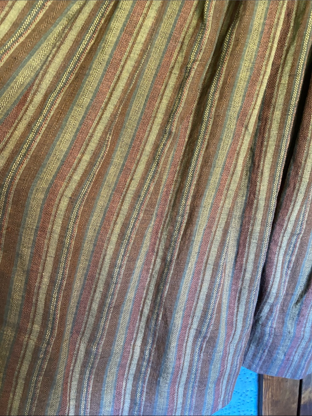 Lottie99 Lottie.99 Linen Striped Skirt Brown Size M - Picture 3 of 5